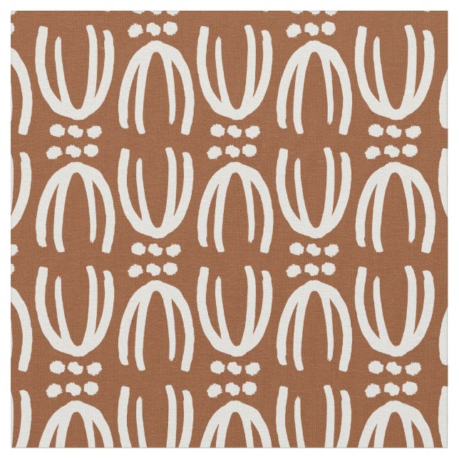 Tecido Scandinavian boho brown lines  (Detalhe)