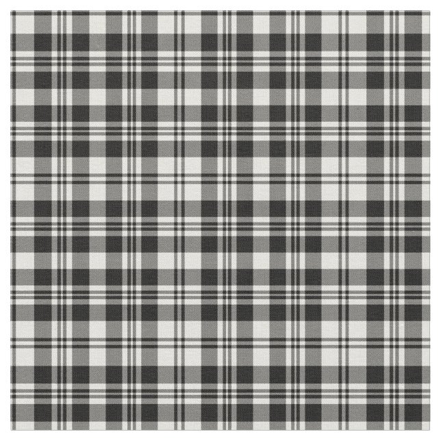 Tecido Scott Black & White Modern Tartan (Detalhe)