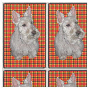 Tecido Scottie na xadrez