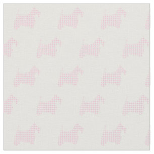 Tecido Scotties cor-de-rosa de Houndstooth