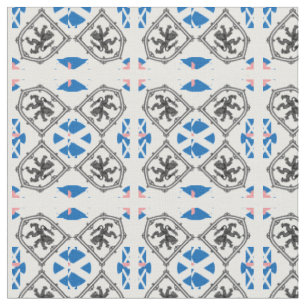 Tecido Scottish Flag & Lion, fashion Hearts /Scotland