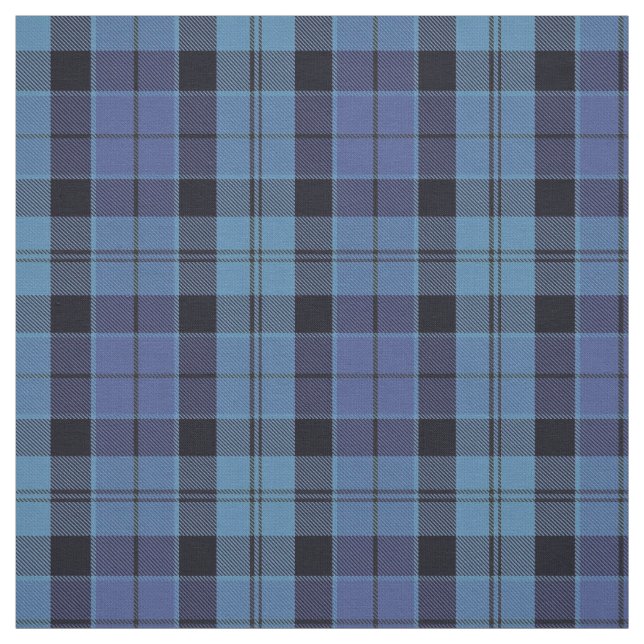 Tecido Scottish xadrez azul e preta de Strathclyde de (Modelo)