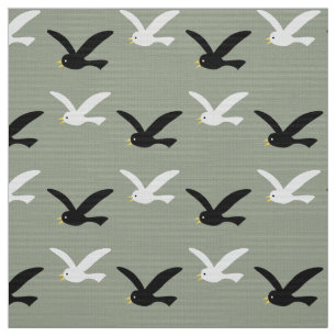 Tecido Seagull e Blackbird