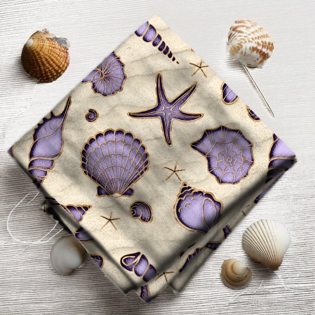 Tecido Seashells and Sand Purple ID782 (Criador carregado)