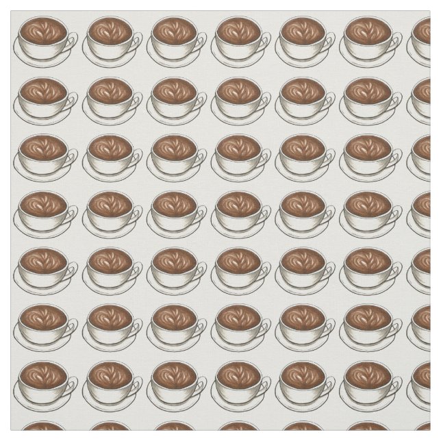 Tecido Seattle LatArt Cerâmica Compro Café Cuppa (Modelo)