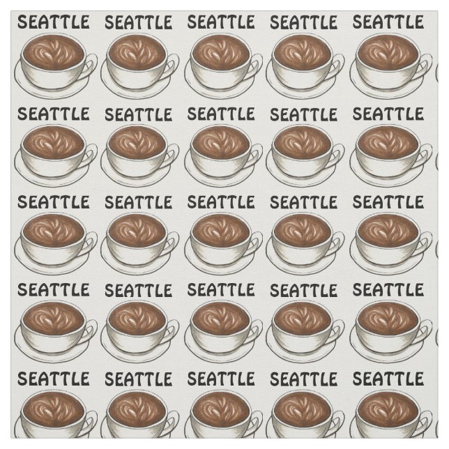 Tecido Seattle WA Café Compro Café Latte Barista Cafeine (Modelo)
