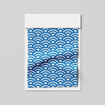 Seigaiha, Ondas, Japonês, Azul e Branco