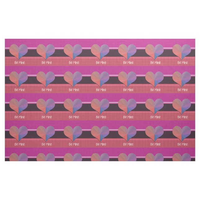 Tecido Seja meu Namorados Refletivo Coração (Fat Quarter)