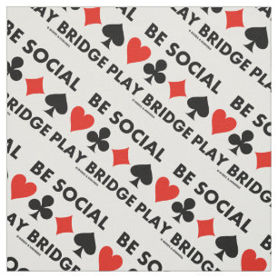Tecido Seja Social Play Bridge Quatro Cards Conselhos