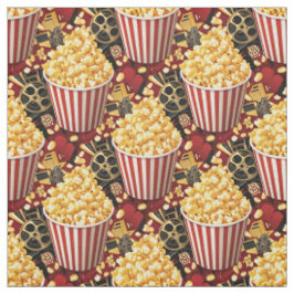 Tecido Sem Costura de Pipoca para Noite de Cinema