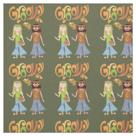 Tecido Sentindo o desenho animado de Anos setenta ilustra