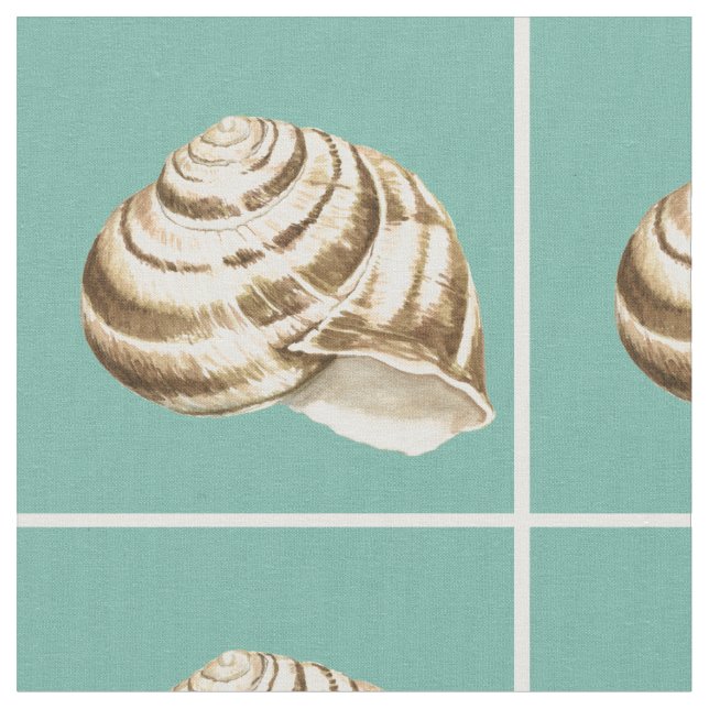 Tecido Sepia Striped Shell em Teal (Detalhe)