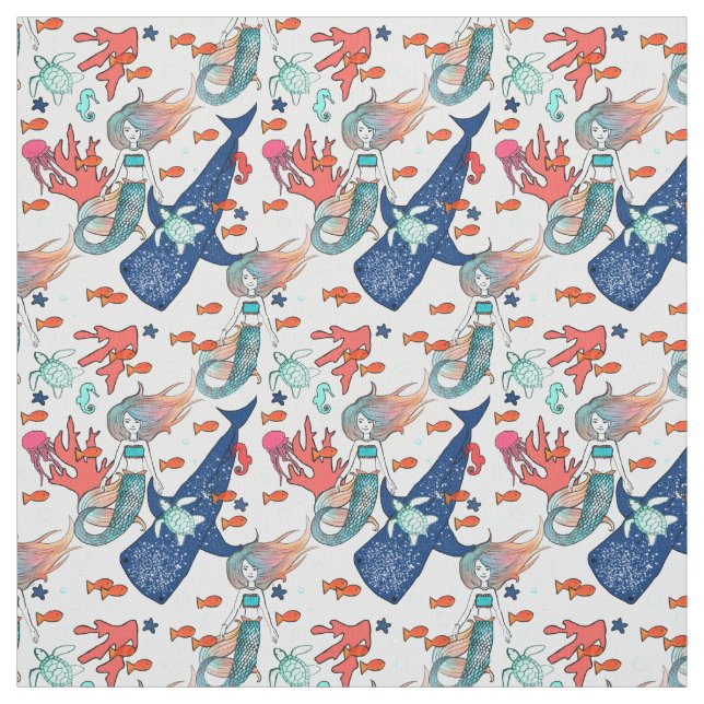 Tecido Sereia e Baleia-tubarão (Modelo)