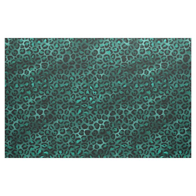 Tecido Série Teal e Gold Leopard Design 4 (Fat Quarter)
