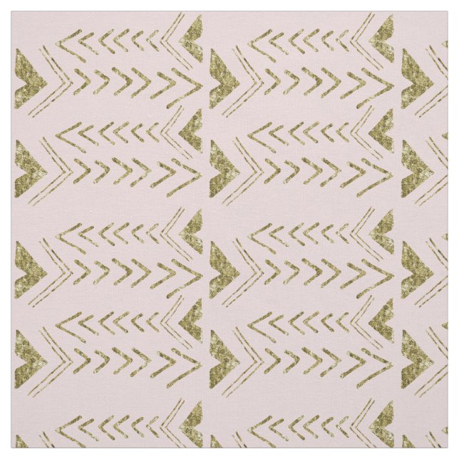 Tecido Setas cor-de-rosa e Dourados (Modelo)