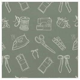 Tecido Sewing Themed Pattern Fabric