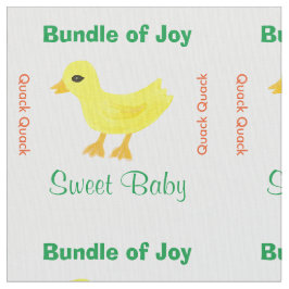 Tecido Sexo Neutro Bebê Verde Laranja Amarelo Ducky