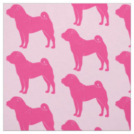 Tecido Shar cor-de-rosa Pei na silhueta no rosa