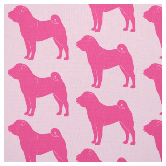Tecido Shar cor-de-rosa Pei na silhueta no rosa (Modelo)