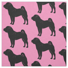 Tecido Shar Pei na silhueta no rosa
