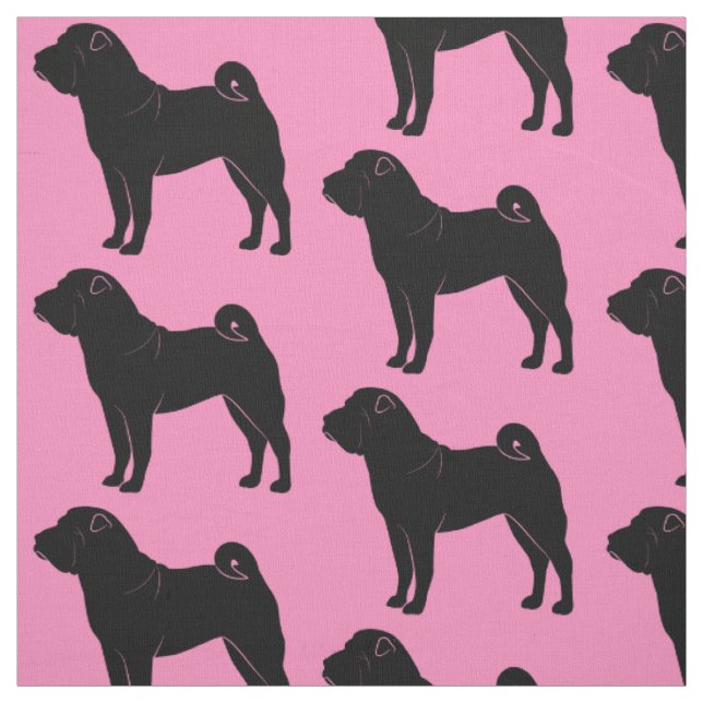 Tecido Shar Pei na silhueta no rosa (Modelo)