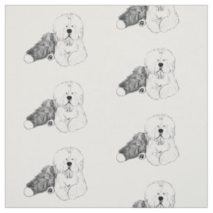 Tecido sheepdog inglês velho Walt Wigglebottom tonto