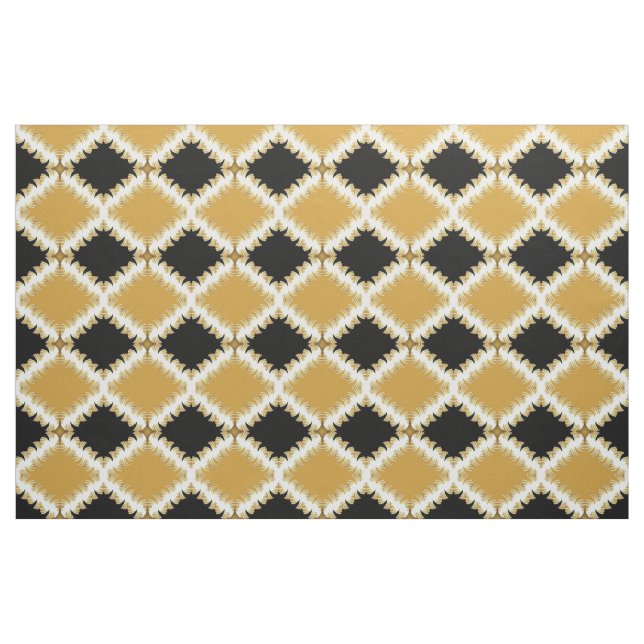 Tecido Shell de estrelas em preto/branco/Dourado (Fat Quarter)