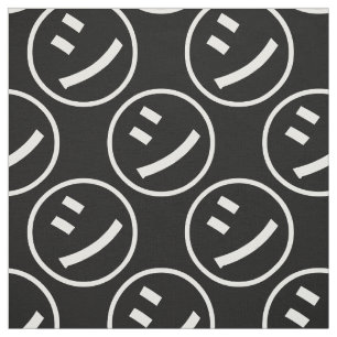 Tecido ㋛ Shi Kana Katakana sorrindo Emoji / Emoticon