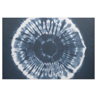 Tecido Shibori mão-tingido moderno do azul de índigo