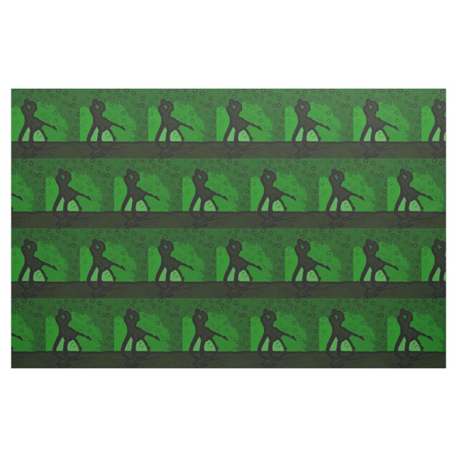Tecido Silhouette Verde casal (Fat Quarter)