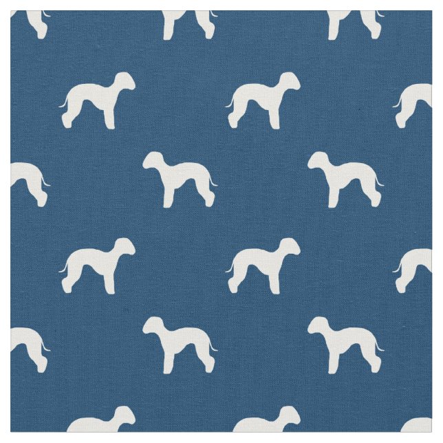 Tecido silhueta azul marinho de cão de cama (Detalhe)