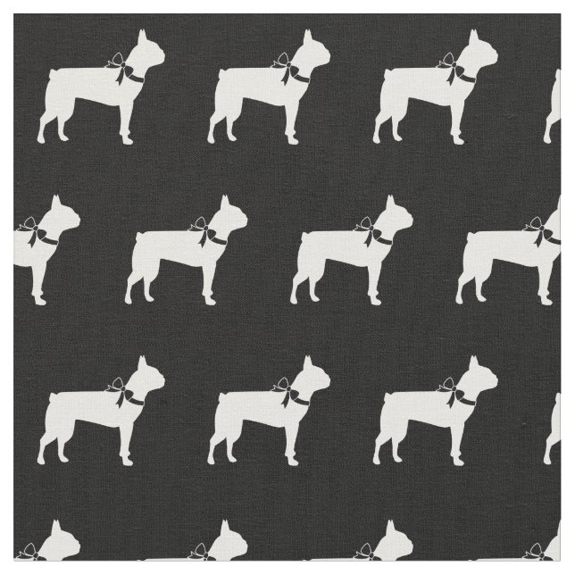 Tecido Silhueta de Cachorro Boston Terrier Pet (Detalhe)