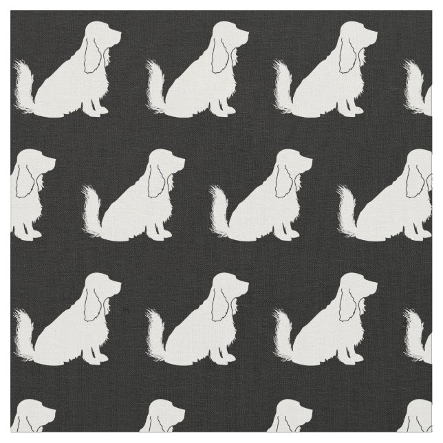 Tecido Silhueta de Cachorro Cocker Spaniel Pet (Detalhe)