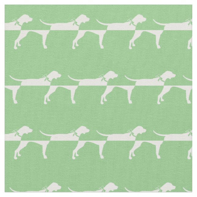Tecido Silhueta de Cachorro Pointer Verde Sage Pet (Detalhe)