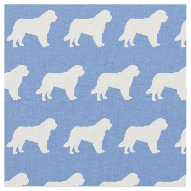 Tecido Silhueta de Cachorro São Bernardo Azul Claro (Detalhe)