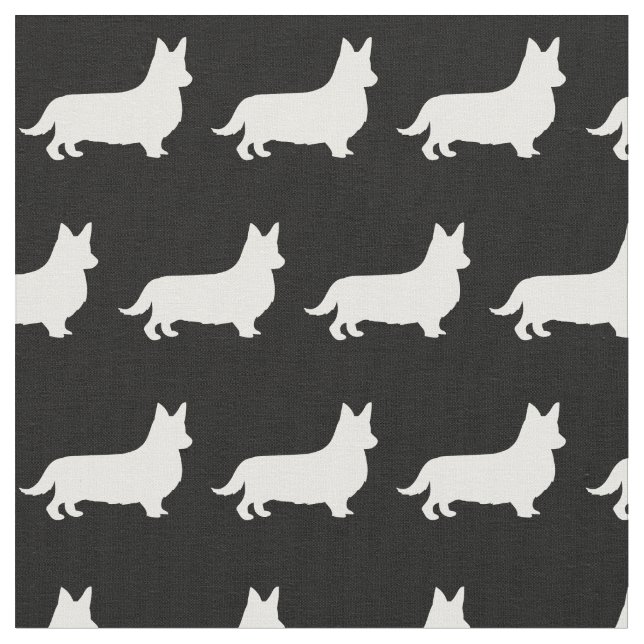 Tecido Silhueta de Cachorro Welsh Corgi Pet Pembroke (Detalhe)