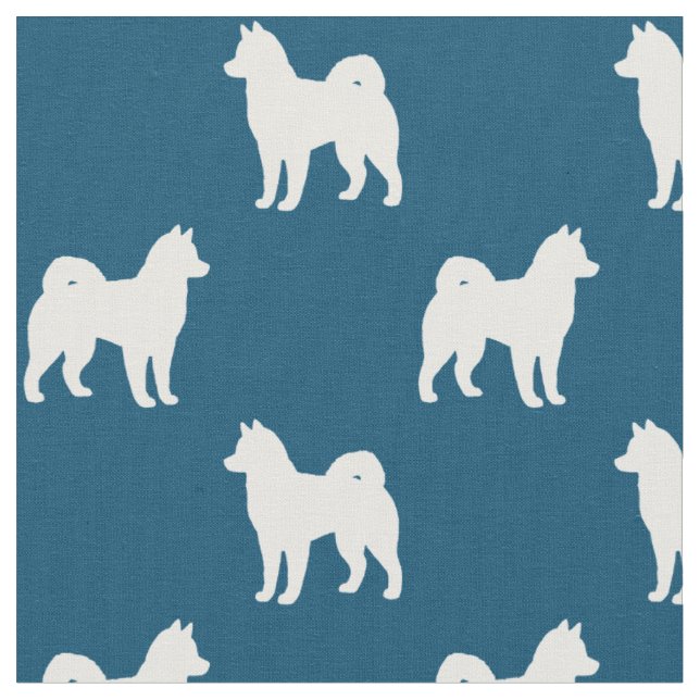 Tecido Silhuetas de Cachorro Malamute do Alasca Padroniza (Detalhe)