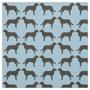 Tecido Silhuetas do Retriever da Baía de Chesapeake Chess