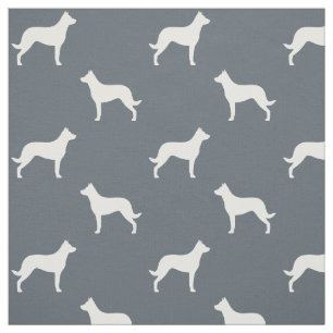 Tecido Silhuettes De Cachorro De Beauceron Patterados
