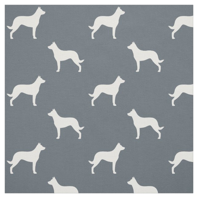 Tecido Silhuettes De Cachorro De Beauceron Patterados (Modelo)