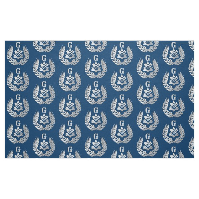 Tecido Símbolo de alvenaria prateada (Fat Quarter)