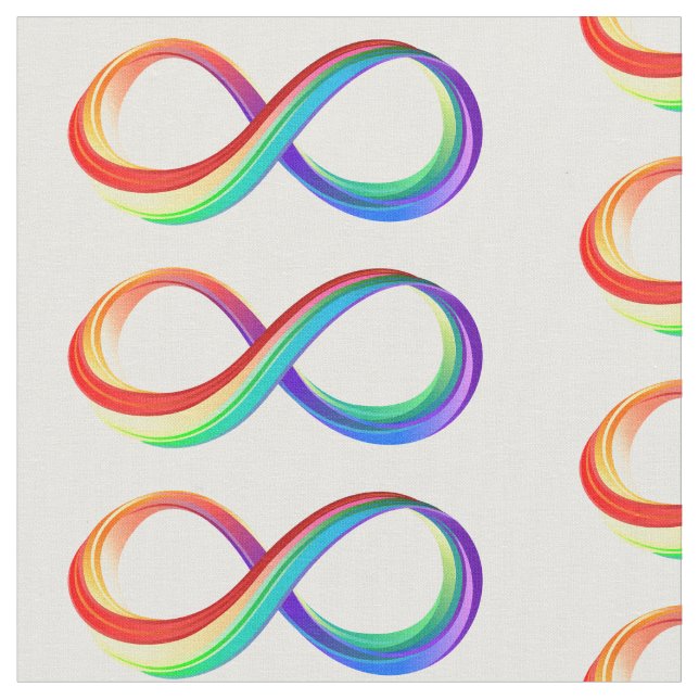 Tecido Símbolo de Infinidade Arco-Íris em Camadas (Detalhe)