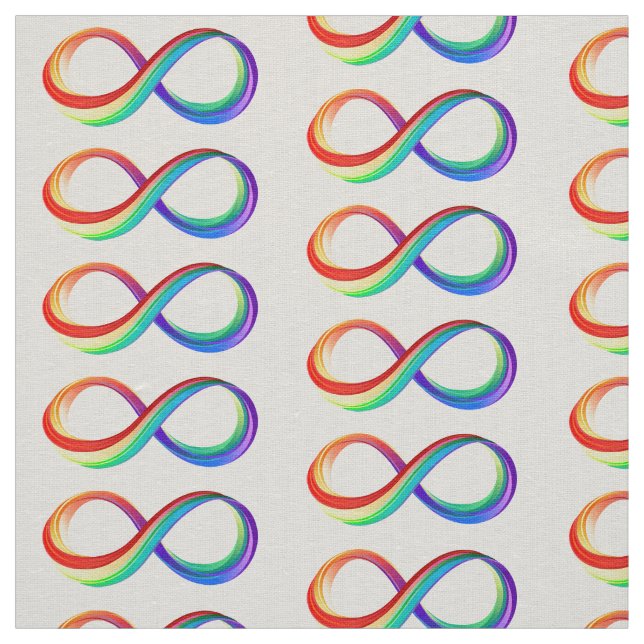 Tecido Símbolo de Infinidade Arco-Íris em Camadas (Modelo)