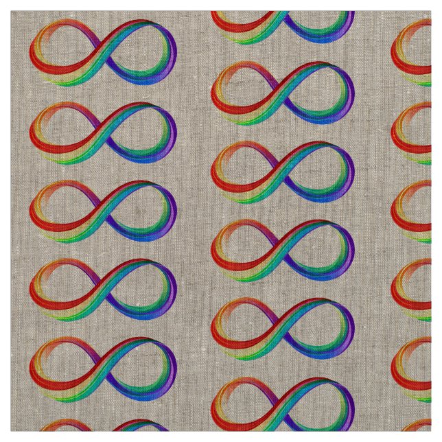 Tecido Símbolo de Infinidade Arco-Íris em Camadas (Modelo)