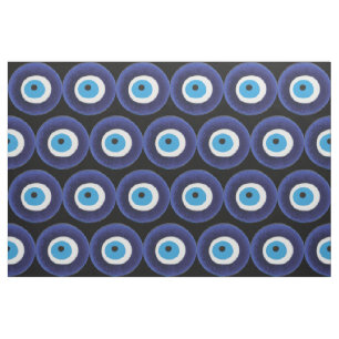 Tecido Símbolo de Mau de proteção ocular muleta azul p