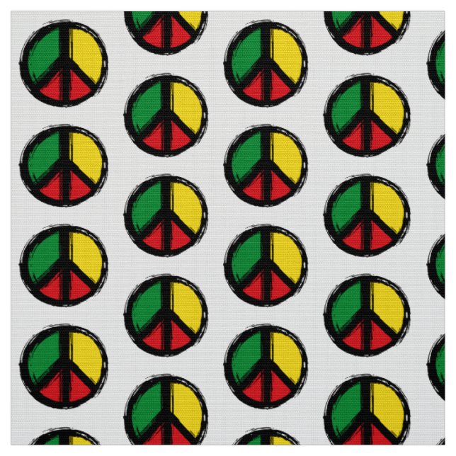 Tecido Símbolo de paz com cores de reagoga (Modelo)