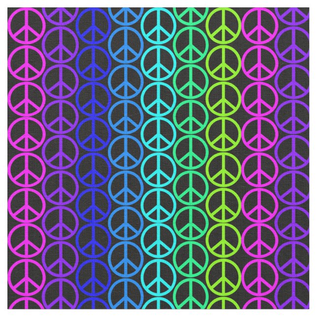 Tecido Símbolo de paz símbolo de pacificação hippie. Teci (Detalhe)