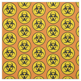 Tecido Símbolo de perigo amarelo