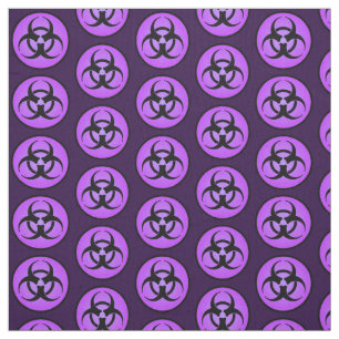 Tecido Símbolo de perigo biológico roxo