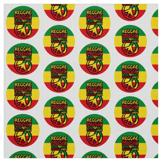 Tecido Símbolo de Reggae e Paz com citações positivas (Modelo)